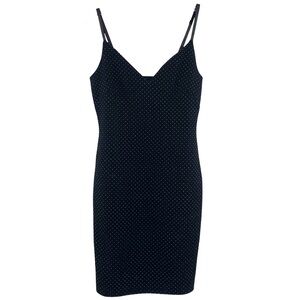 Topshop Black Shimmer Bodycon Mini Slip Dress Y2K